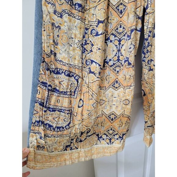 We The Free Blue and Tan Wide Leg Pants - Picture 4 of 10